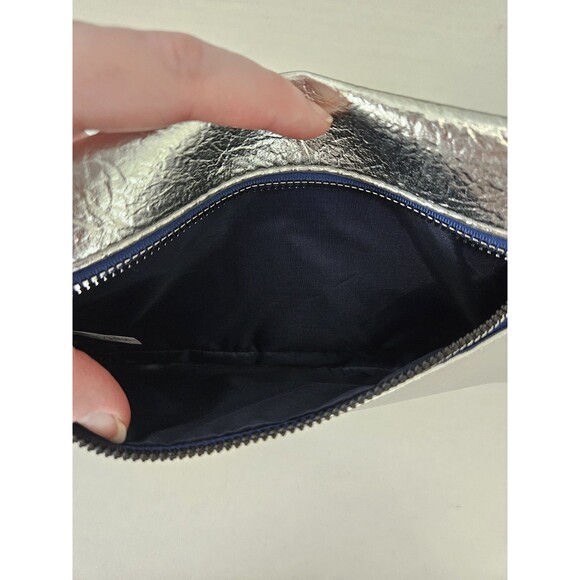 Silver Cosmetic Pouch With Mickey Mouse Head Charm - Picture 3 of 4